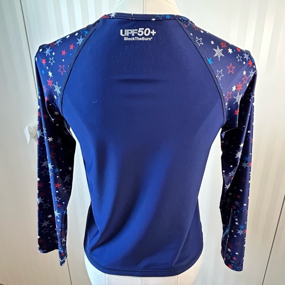 Speedo Girls' Long Sleeve Color Block UPF 50 Rash Guard  XL - Picture 3 of 9
